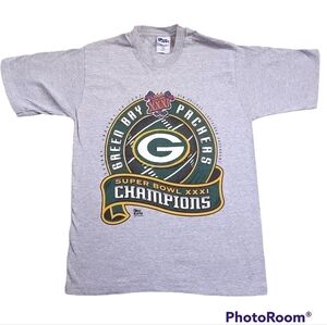 Vintage 90s Single Stitch Pro Player Green Bay Packers Super Bowl Champions XXXI